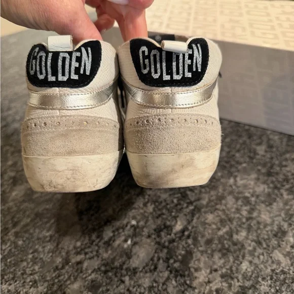 RARE Golden Goose Mid Star Sneakers White Python & Suede Size 39 EUC w Dust Bag🖤 - Picture 14 of 17